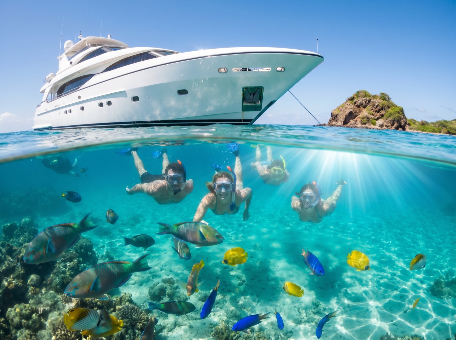 Snorkeling dans la réserve Cousteau